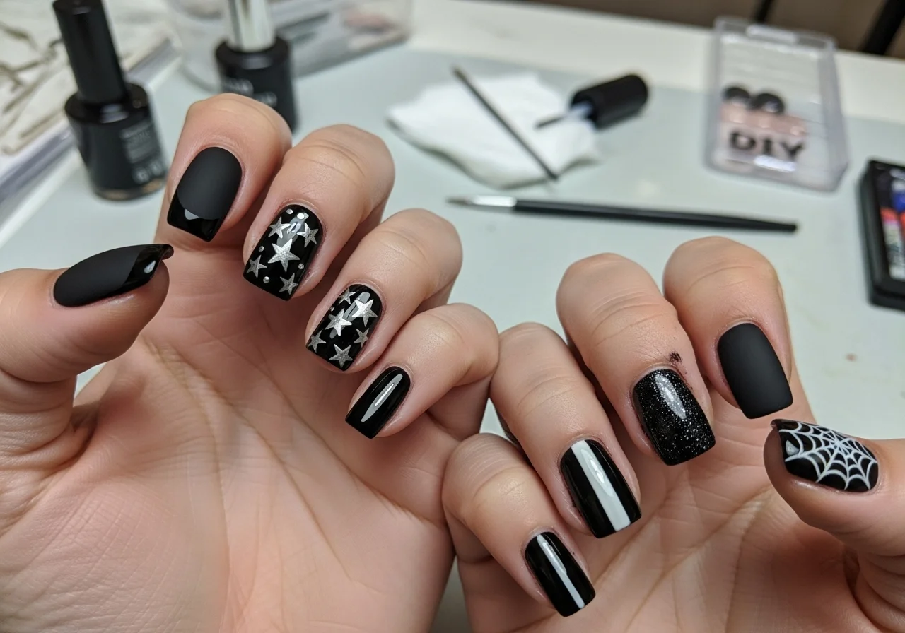 Discover stunning Black Nail Ideas for a bold and elegant look. Explore trendy black nail designs, classy nail art, glossy nails, and modern manicure ideas perfect for every style